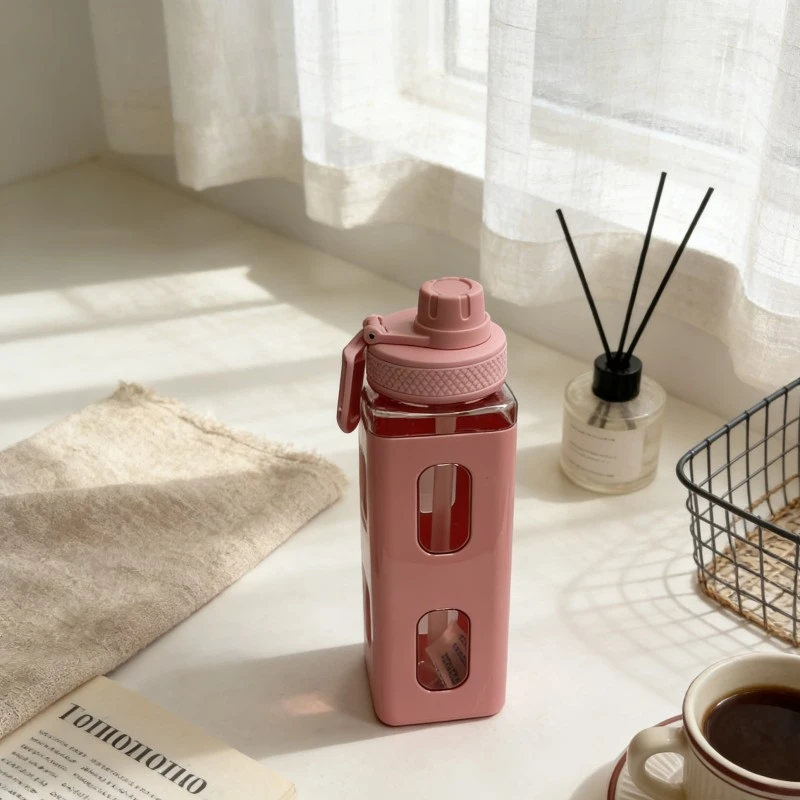 Large Capacity Square Plastic Water Bottle