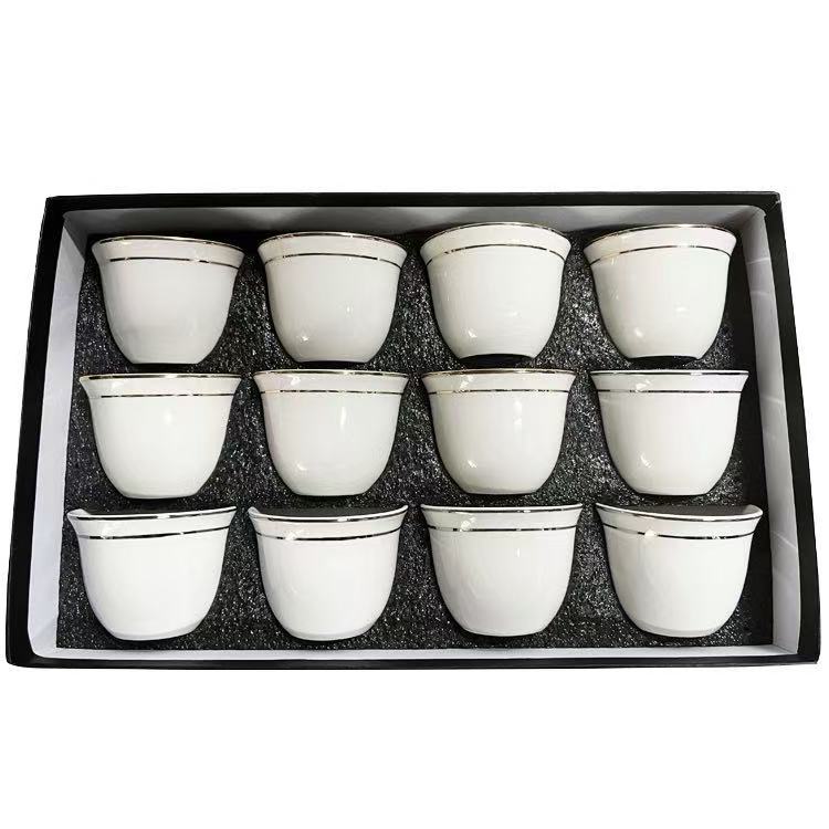 Φλιτζάνι τσαγιού από πορσελάνη από λευκό χρυσό για την τελετή κινέζικου τσαγιού