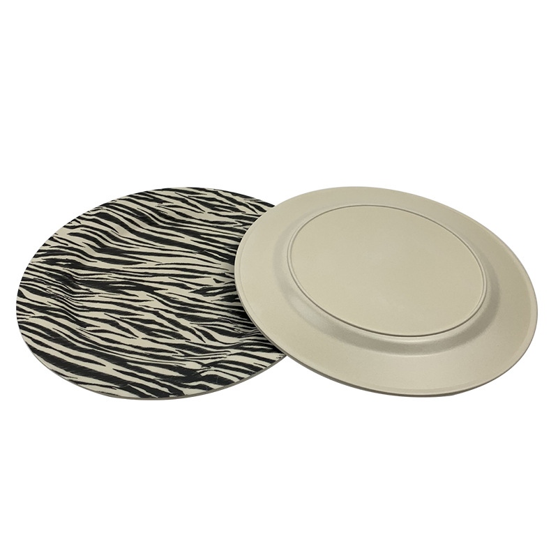 Zebra Print Bamboo Fiber Plate